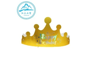 Widely Selling Top Notch Quality Party Decorations Supplies Happy Birthday Hats Unisex Crown Paper Cap for Adults and Kids