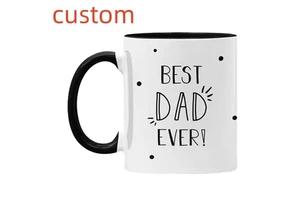 Best Dad Ever Coffee Mug - Premium 11oz Ceramic Cup, Perfect Father's Day & Birthday Gift For Dad From Daughter Son Wife