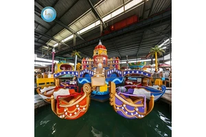 Factory Venice Gondola Rotary Swing Ride Colorful LED Light Kids Amusement Equipment Indoor Playground Family Thrill Ride