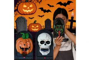 Party Favors Halloween Horror Costume Ghost Eye Doorbell Glowing Pumpkin Skull Witch Haunted House Escape Room Prank