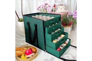 Durable Christmas Ornament Carrying Bag Large Capacity Christmas Ball Storage Box Christmas Ornaments Organizer Storage Box
