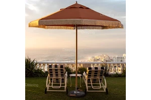 Glamping Wholesale Balinese Grand Parasol Terrasse Balcony Tassel Sea Umbrella Marker Fringe Beach Umbrella