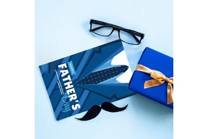 Happy Father's Day Greeting Cards Envelopes with Stickers Best Dad Cards for Father's Day Theme Party Gifts Supplies