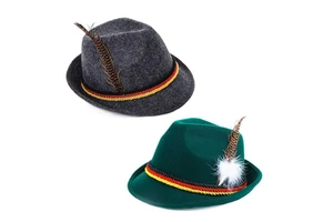 German Beer Fest Festival Party Oktoberfest Hat Tyrolean Robin Hood Bavarian Custom Fedora Hats