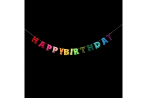 Custom Party Supplies Color Felt Birthday Letters Flower Children's Party Decoration Props Venue Layout Felt Birthday Banner