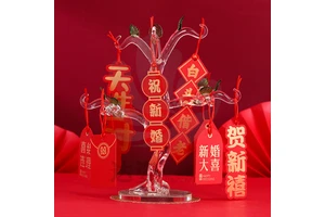 Crystal Clear Animal Pendants Kit Eco-Friendly Laser Engraved New Year Decorations Festive Chinese Ornaments