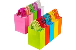 Kraft Paper Party Favor Bags Gift Bags With Handles For Kids Party Celebrations Baby Shower Birthday Crafts Party Supplies