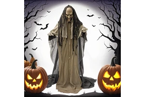 Halloween Party Large Skeleton Outdoor Indoor Animated Props Home Decoration Standing Skeleton Scary Props