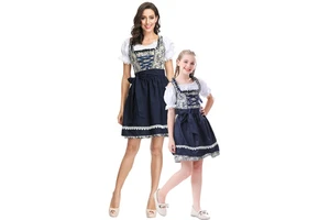 Women's Oktoberfest German Bavarian Beer Festival Stage Dress Maid Skirt Polyester Comfortable Casual for Family Dress