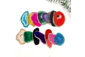 Wholesale Crystal Agate Slice Irregular Shaped Mixed Color Pieces Crystal Decoration Gifts for DIY