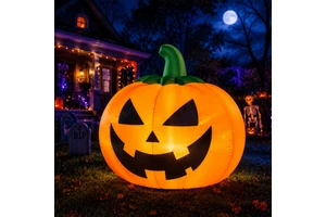 Giant Waterproof LED Lights Reinforced Stitching Oxford Fabric Inflatable Pumpkin For Halloween Decoration Outdoor Display