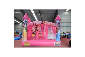 Commercial Pink Inflatable Princess PVC Bouncer Castle Inflatable Bounce House Princess Jumping Castle With Blower For Kids