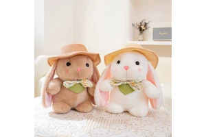 New Pudding Plush Hat Bunny Super Soft Plush Toy Easter Stuffed Animal Toys for Children's Birthday Gift