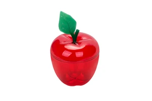 Red Green Apple Shaped 500ml Transparent Plastic Candy Box for Christmas Holiday Party Decoration