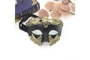 Plastic Venice Carnival Half Face Mask for Ancient Greek & Roman Halloween Ball Party Men's Face