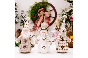 European Creative New Year Decorations Christmas Snowman and Santa Claus Window Display Ball & Tree Ornaments