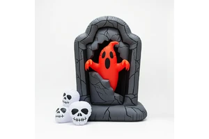 Unique Design Halloween White Ghost and Pumpkin Inflatables Ideal Decoration for Themed Halloween Parties