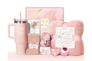 Custom Mother's Day Mom Birthday Gift Women Get Well Soon Self Care Gifts Rose Relaxing Spa Gift Basket Care Package
