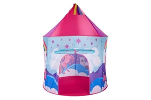 Durable Portable Foldable Plastic Kids Castle Playhouse Indoor Outdoor Use Soft Toy Tent For Children Ages 5-7 Unisex