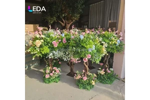LEDA Customized Fiberglass Wedding Supplies Christmas New Year Table Centerpiece Detachable Flower Arrangement Tree Trunk Stand