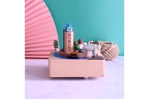 Wholesale Popular Romantic Venice Water City Floating Boat Music Box for Valentines Day