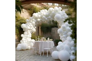 Wholesale Wedding Party Birthday Decoration Outdoor Round Balloon Arch Kit Party Decor Supplies White Latex Balloon Arch Kit Set