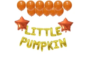 25pcs Thanksgiving Day Celebration Decoration LITTLE PUMPKIN Foil Banner Bunting Balloon Garland Arch Kits Thanksgiving Balloons