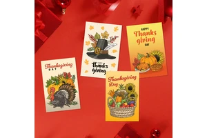 Autumn Thanksgiving Party Blessing Cards Thanks Giving Tableware & Table Decorations Gift Cards