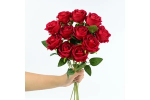 Modern Simulation Pearl Rose Single Pocket Flannel Material Silk Flower Wreath Arrangement Valentine's Day Gift Bouquet Manual