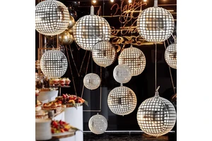 Wholesale 22 Inch Eco-Friendly Disco Metallic 4D Foil Balloons for Birthday Wedding Christmas & New Year Parties Decorations