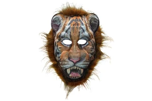 Custom Multicolor Tiger Print Adult Halloween EVA Mask for Cosplay Costumes