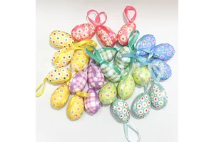 New Easter Colorful Foam Egg Cloth Pendant Toy