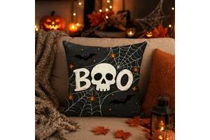 Factory Custom Printed Halloween Promotional Home Decor Throw Pillows Linen/Plush Material Eco-Friendly Anti-Bacteria Features