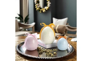 Wholesale Ceramic Easter Rabbit With Flower Indoor Ceramic Rabbit Figurines Porcelain Rabbits