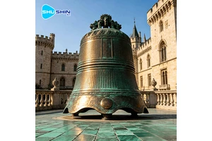Custom European Style Antique Metal Crafts Metal Crafts Large Bronze Casting Church Bell Religious Sculpture