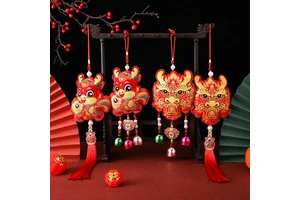 Customized Chinese Lunar New Year Products 2024 New Year Cartoon Dragon Hanging Ornaments Spring Festival Chinese Knot Pendant