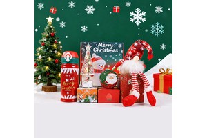 HBC FZ-126 Leather 2025 Exquisite Christmas Gift Set-Creative New Year Ornament Combination Warm Gift for Christmas Eve