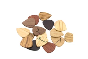 ROYAL ARTISANS Handcrafted Polished Solid Wood Oval Guitar Picks Personalized Engraved Custom Name Eco-Friendly New Year Home