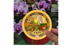 Custom Souvenir Gift Venice The City Of Water 3D Paper Cut Led Night Light Refrigerator Magnet For Decoration