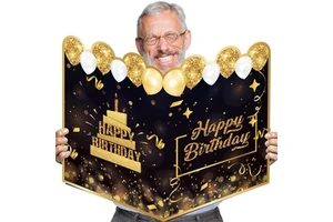 Birthday Card with Envelope Giant Guest Book Happy Birthday Greeting Cards Gifts Party Supplies Extra Big Birthday Card Decor