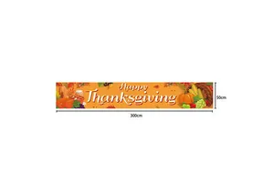 Wholesale Party Supplies Thanksgiving Banner Harvest Festival Decoration Banner Cartoon Pumpkin Decoration Courtyard Banner