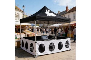 Spring Easter Outdoor Event Tent Festival Market Stall Branding Solution Custom Printed Top Roof Advertising Promotional Pop Up