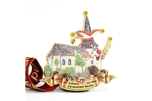 German Karnevals Carnival Society Anniversary 3D Gold Plated Rhinestone Offset Print Epoxy Zinc Alloy Karnevalsorden Award Medal