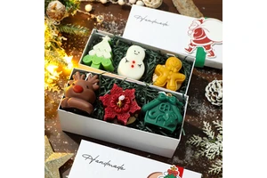 Handmade Creative Christmas Shaped Candle Gift Box Attractive Atmospheric Holiday Gift Set