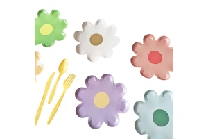 DAMAI Ins Style High Quality Disposable Daisy Paper Plate Theme Party Children's Ornaments Birthday Decoration Scene Layout