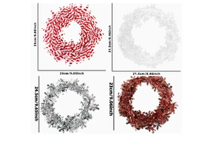 Hot Sale New Year Decorative Present Holiday Gift Decoration Strip Wire Wreath Multi Color Party Christmas Decorative Rattan