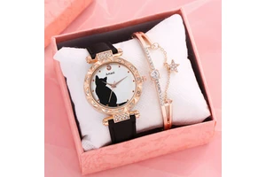 Valentine's Day Gift Set for Women 2Pcs Fashion Watch & Bracelet Set