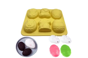 Food Grade Non Stick Rabbit Chocolate Mould Silicone Easter Egg Mold
