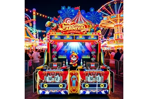 LEON SHOOTING CARNIVAL High-Immersion Shooting Experience Recoil Simulated Light Guns HD Display Stereo Surround Sound Metal