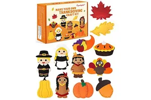 Thanksgiving Holiday Activity Gift Children Stuffed Plush Ornaments Felt Diy Sewing Kit for Kids